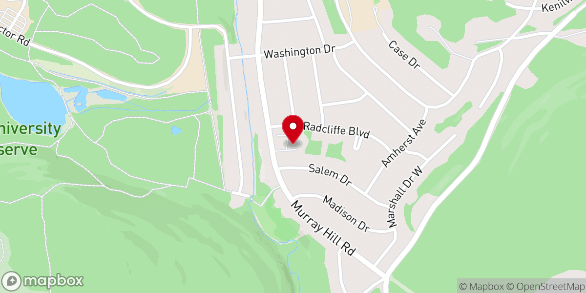 Map showing location of Korean Baptist Church