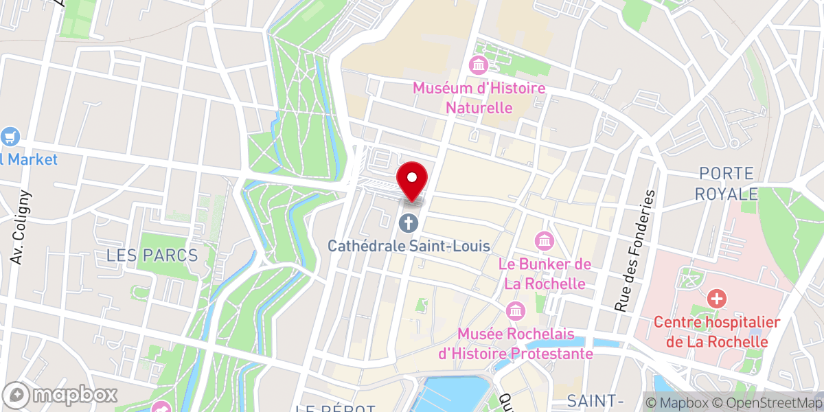 Map showing location of Cathédrale Saint-Louis