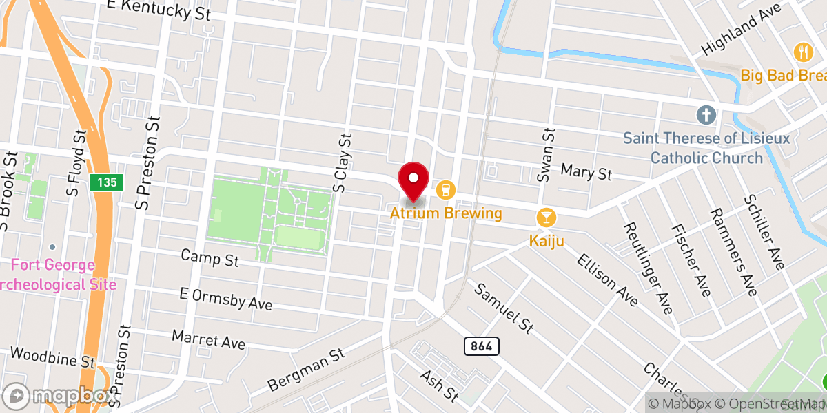 Map showing location of Sojourn Church Midtown