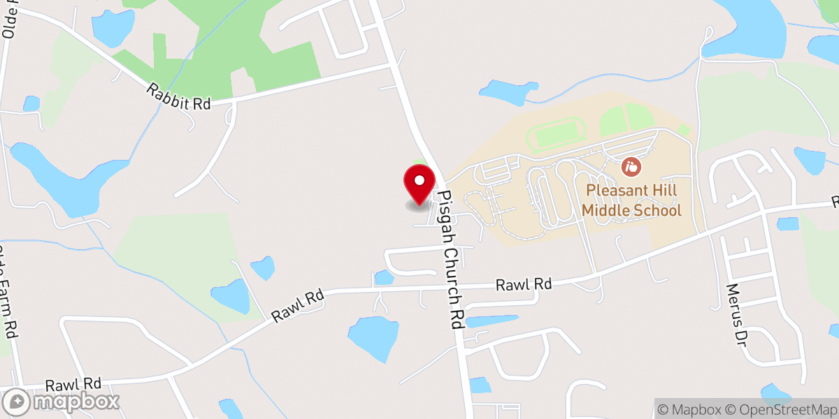 Map showing location of Pisgah Lutheran Church