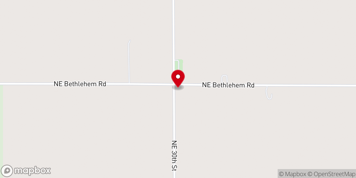 Map showing location of Bethlehem Church