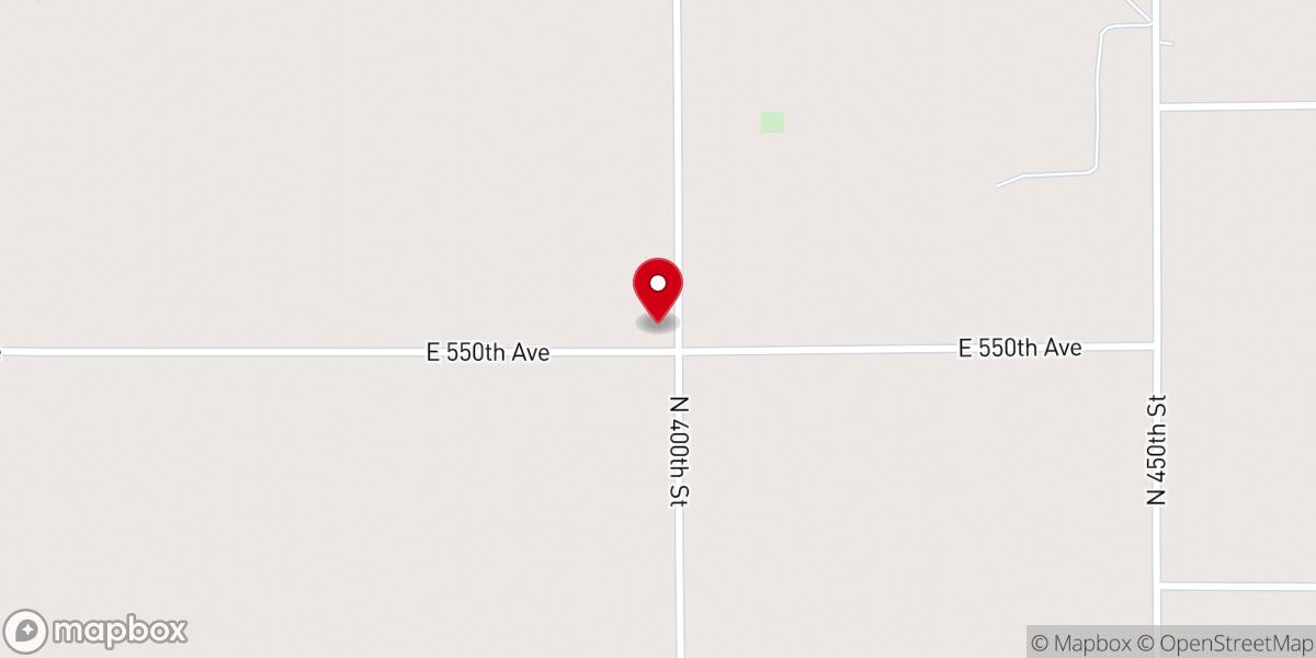 Map showing location of Prior Grove Baptist Church