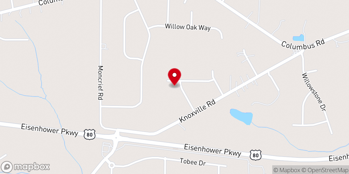 Map showing location of Bibb Mt Zion Baptist Church