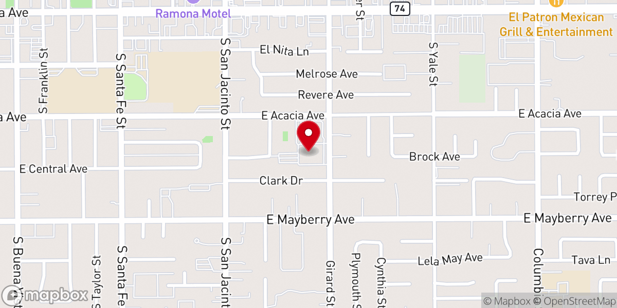 Map showing location of Emmaus Reformed Baptist Church