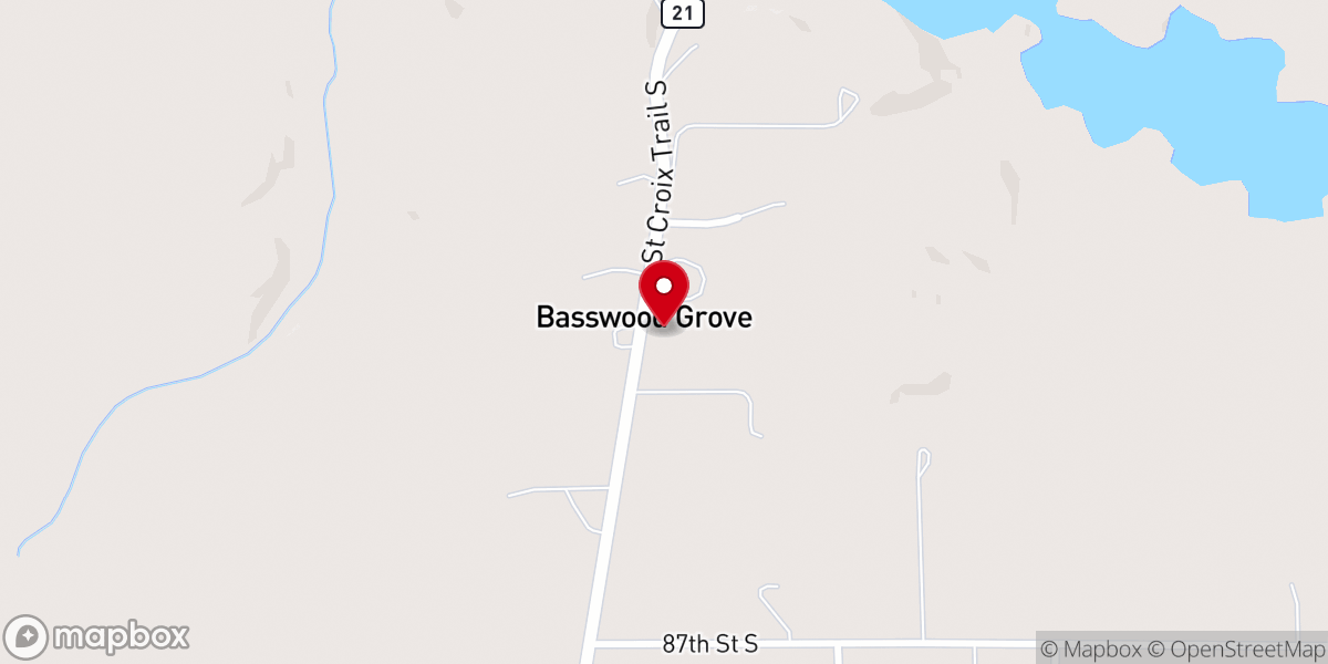 Map showing location of St. Mary's Episcopal Church - Afton
