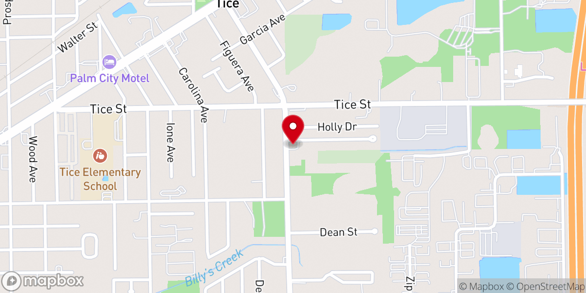 Map showing location of Zion Hill Baptist Church