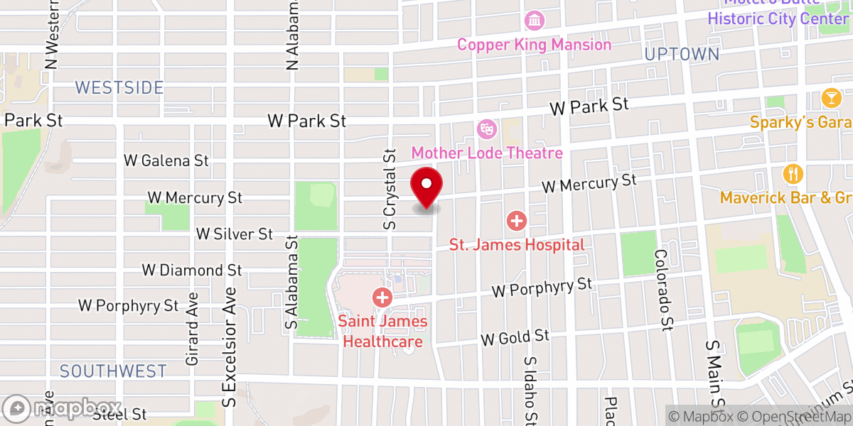 Map showing location of Grace Bible Baptist Church