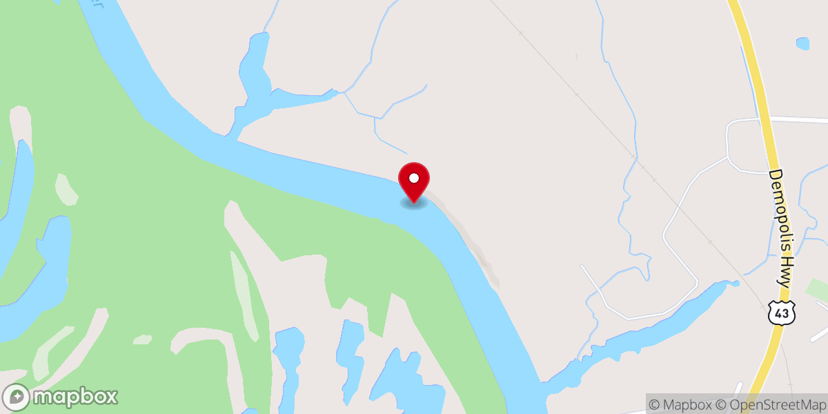 Map showing location of First United Baptist Church