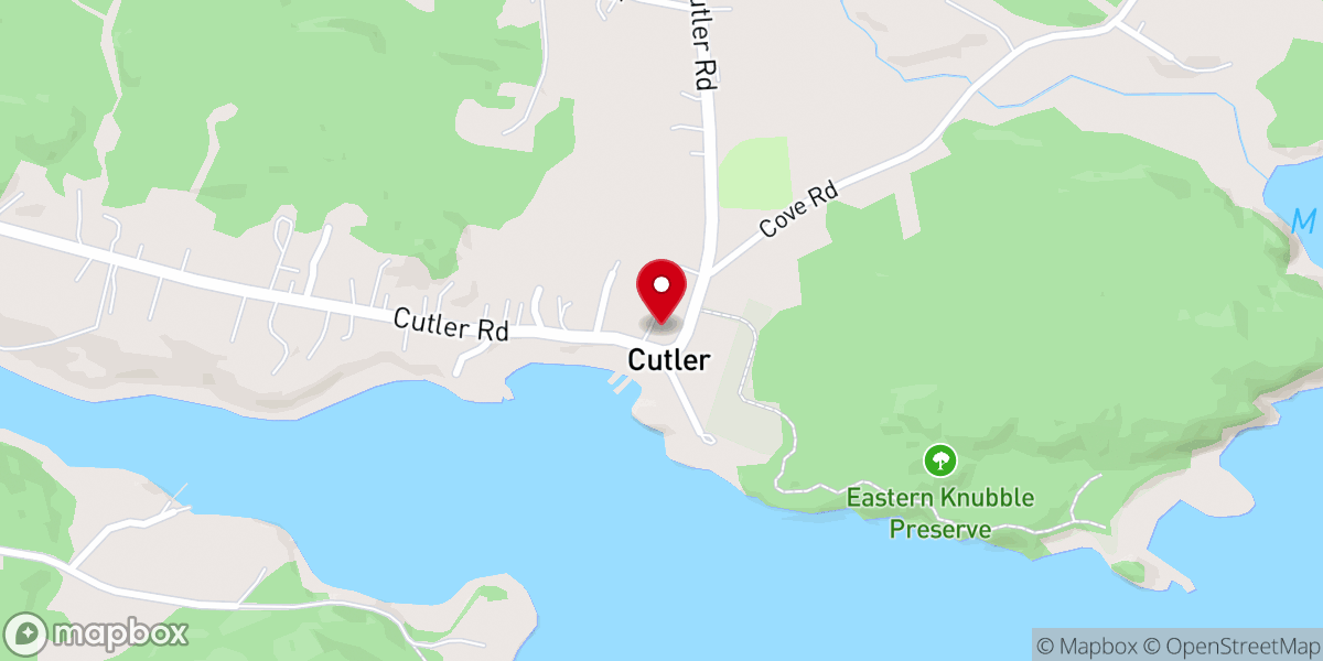 Map showing location of Cutler United Methodist Church