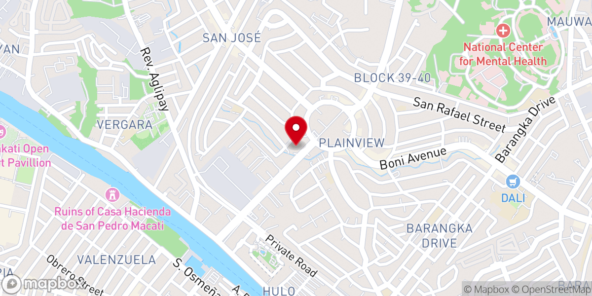 Map showing location of Hope Caring Christian Ministries