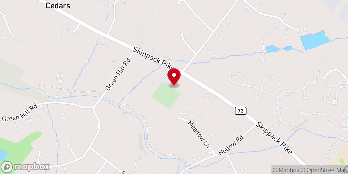 Map showing location of Wentz's United Church of Christ