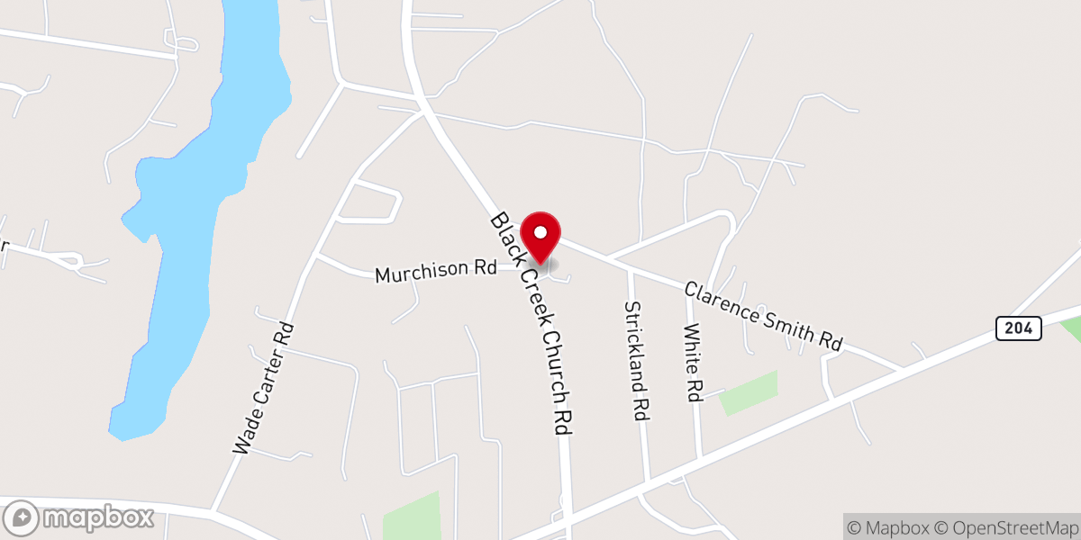 Map showing location of Anderson Temple