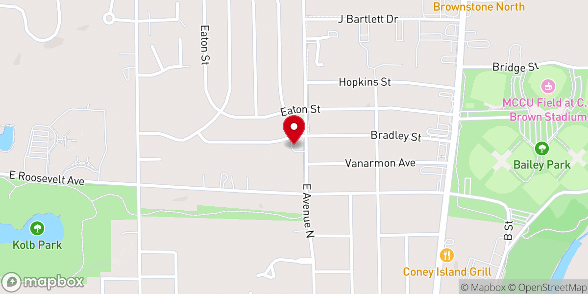 Map showing location of Garrison Hills Wesleyan Church