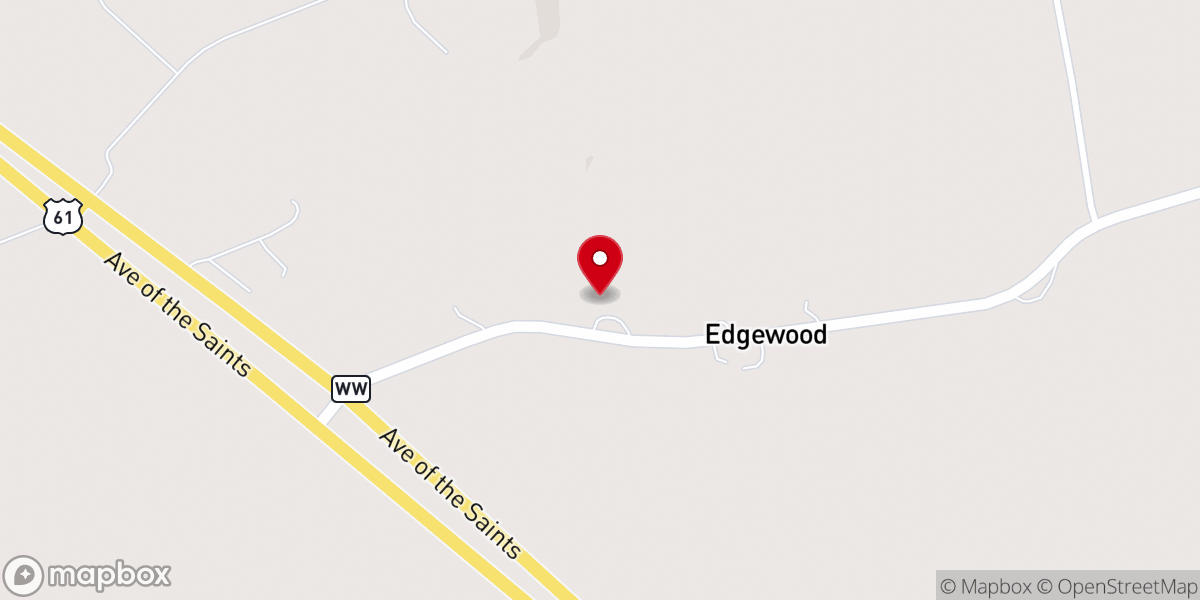 Map showing location of Edgewood Baptist Church