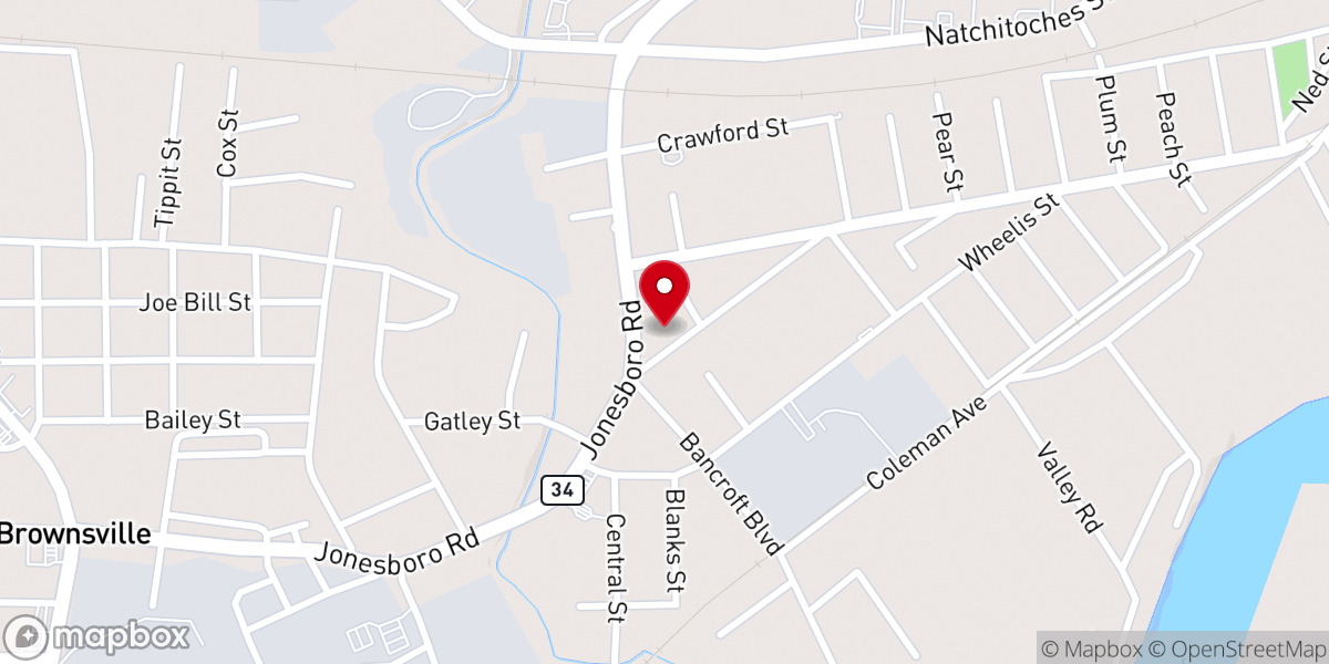 Map showing location of Trinity Baptist Church