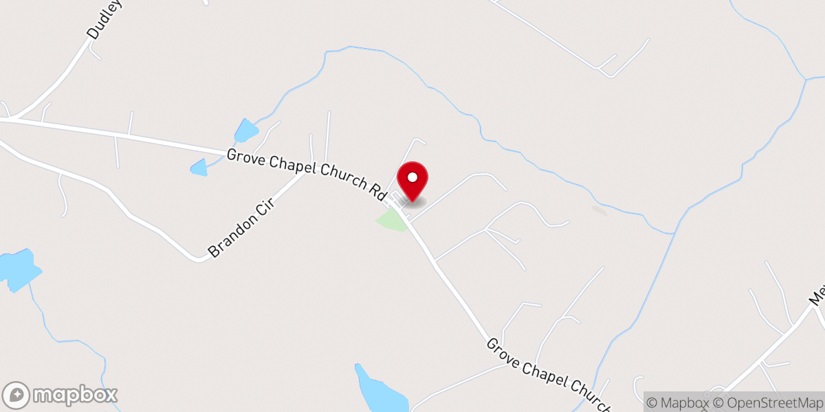 Map showing location of Grove Chapel Church