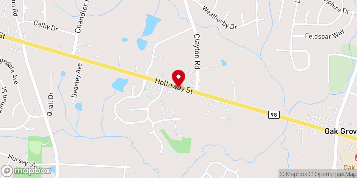 Map showing location of River of Joy Worship Center