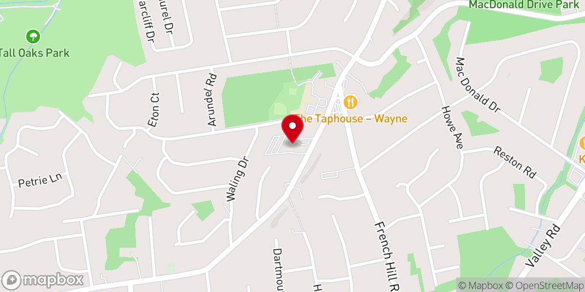 Map showing location of Bethany Church of New Jersey (Wayne Campus)