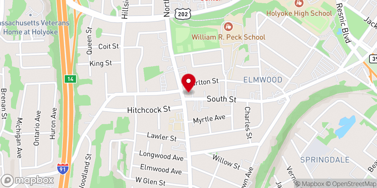 Map showing location of First Baptist Church