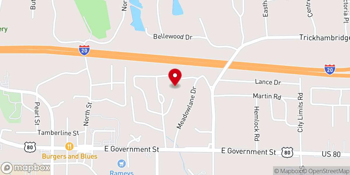 Map showing location of BridgePoint Church
