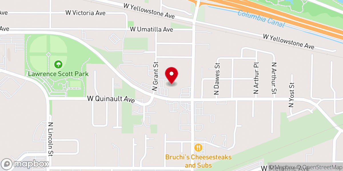 Map showing location of Quinault Baptist Church