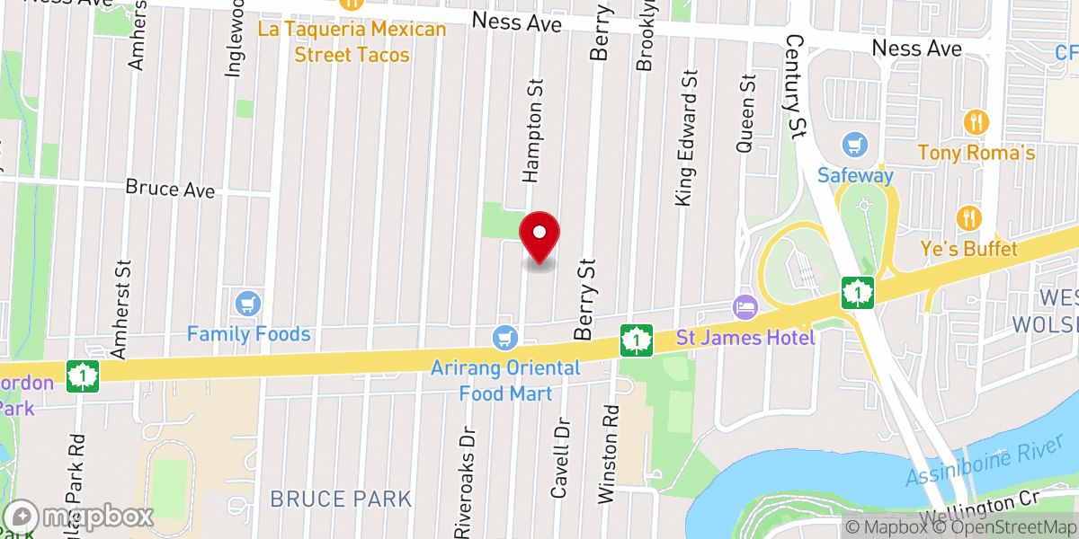Map showing location of West End Christian Community Church