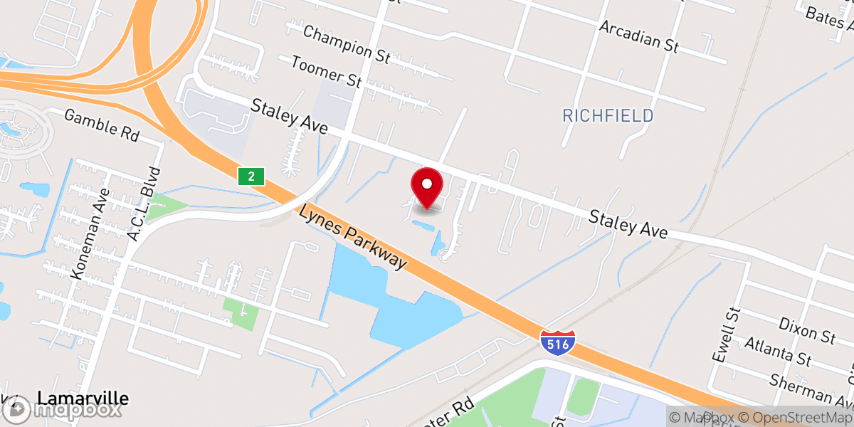 Map showing location of Church of Christ-Liberty City
