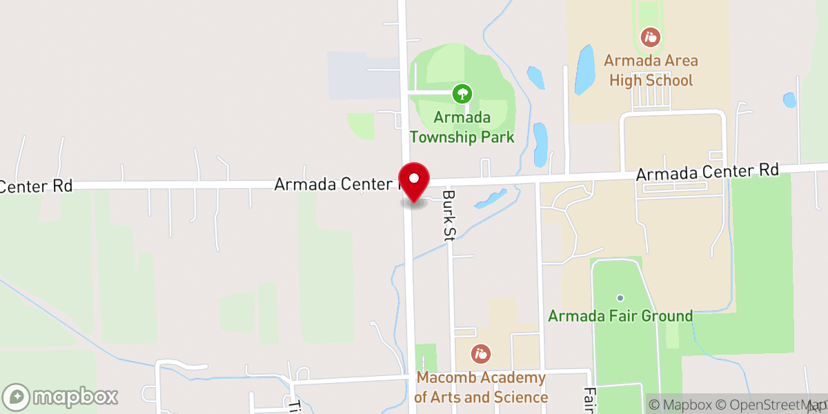 Map showing location of Calvary Baptist Church