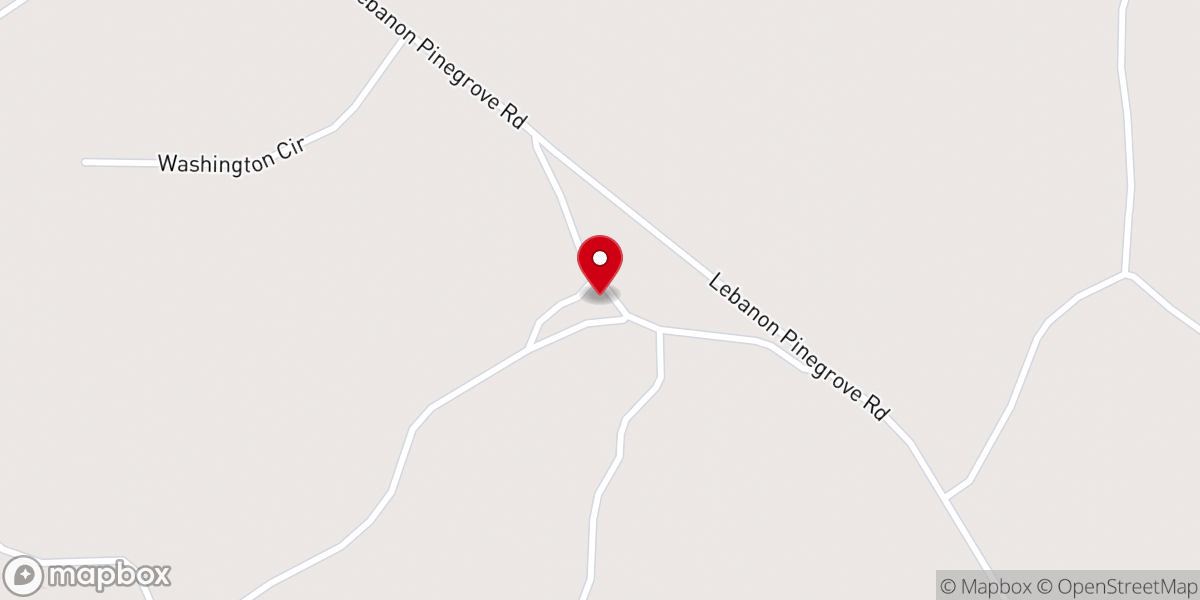 Map showing location of Paige Grove Church