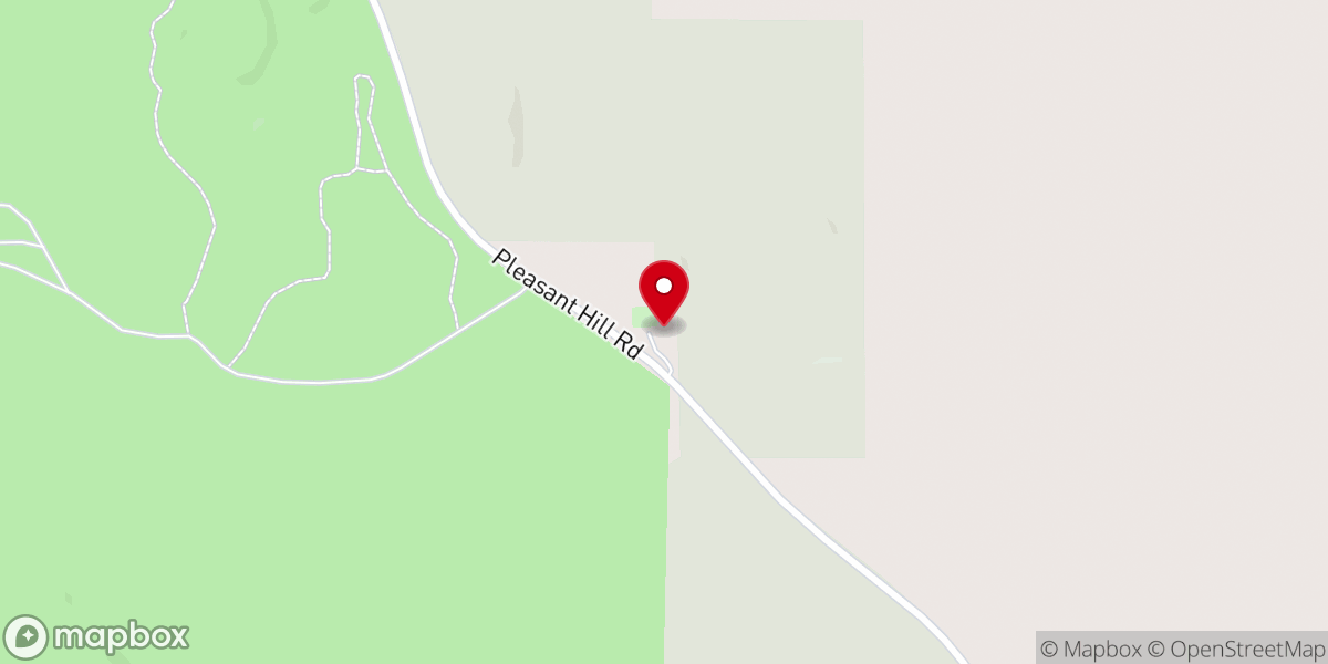 Map showing location of Mount Pleasant Hill Baptist Church