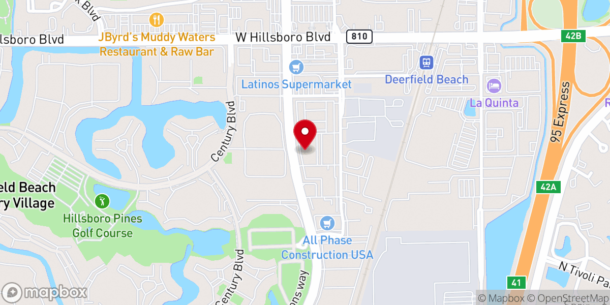 Map showing location of Igreja Quadrangular Florida