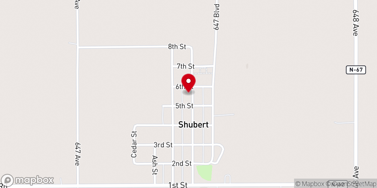 Map showing location of Saint Ann Catholic Church, Shubert