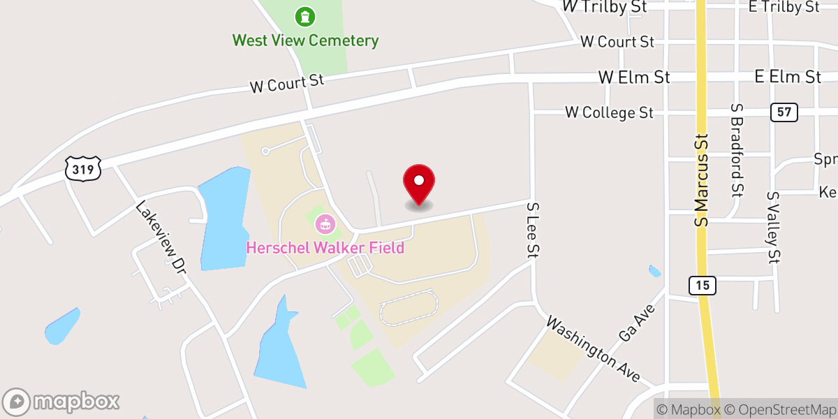 Map showing location of Mt Vernon Association of Baptist Church