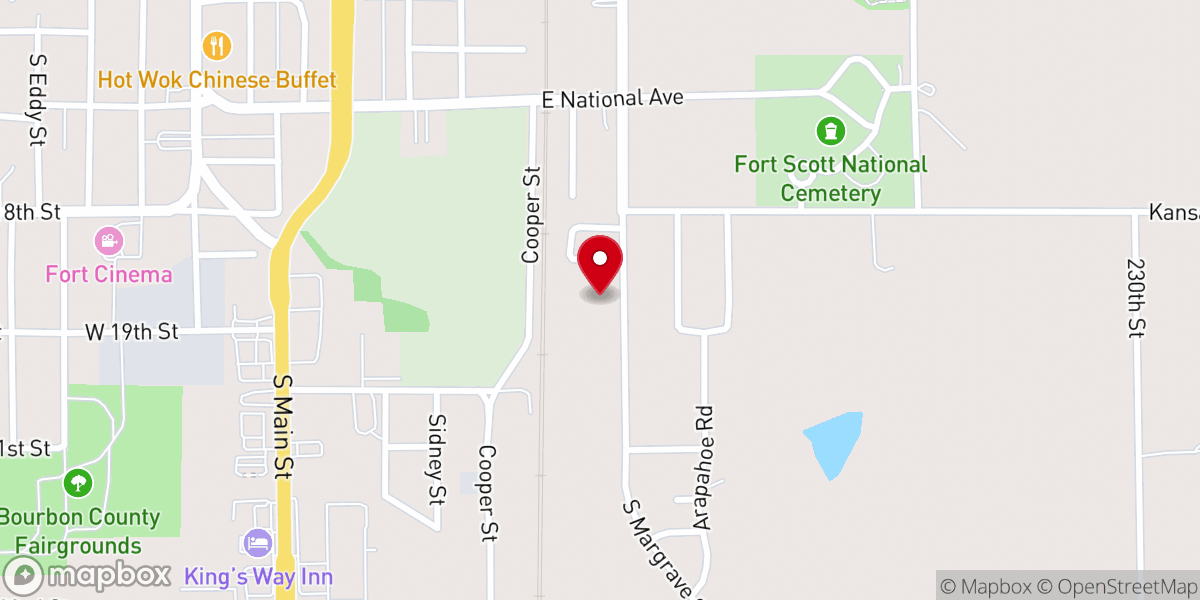 Map showing location of Church of Christ