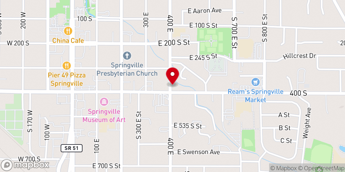 Map showing location of Art City Church