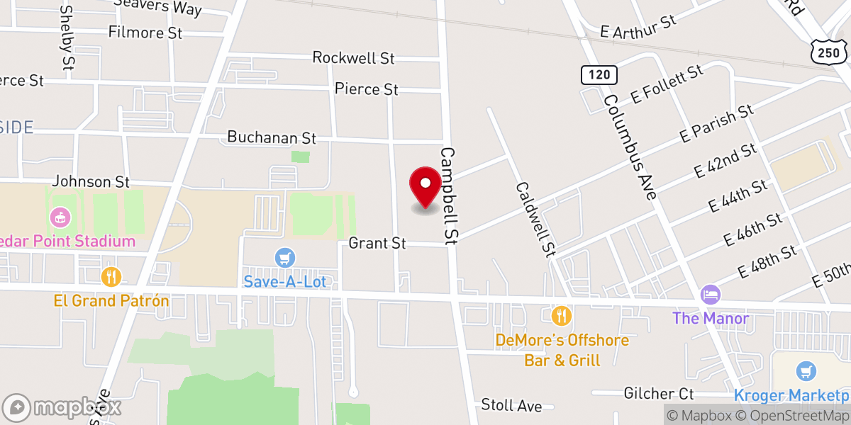 Map showing location of Calvary Baptist Church Independent