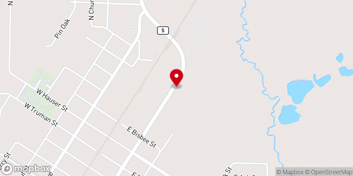 Map showing location of Assembly of God