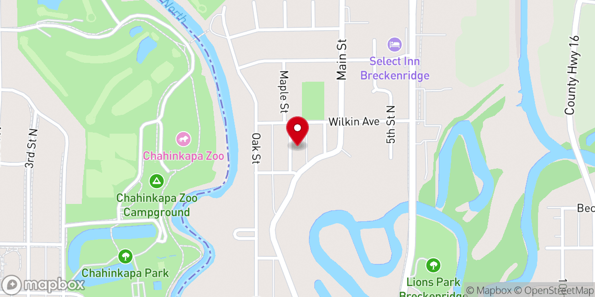 Map showing location of Faith Evangelical Free Church