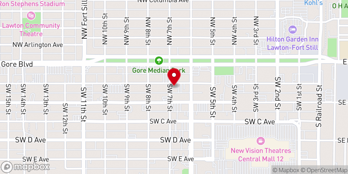Map showing location of St John Lutheran Church