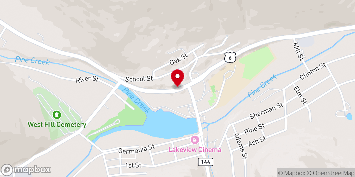 Map showing location of Galeton Borough