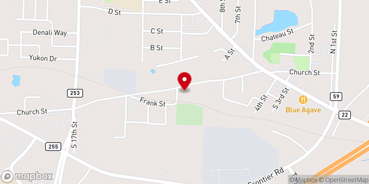 Map showing location of Barling Pentecostal Church of God