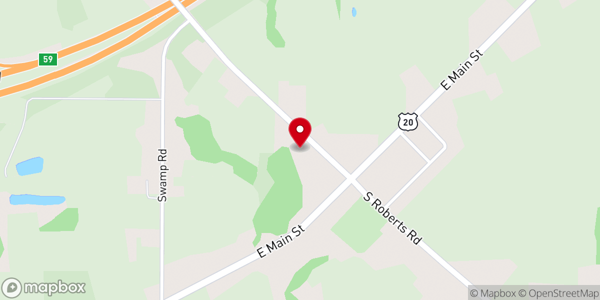 Map showing location of Victory Baptist Church