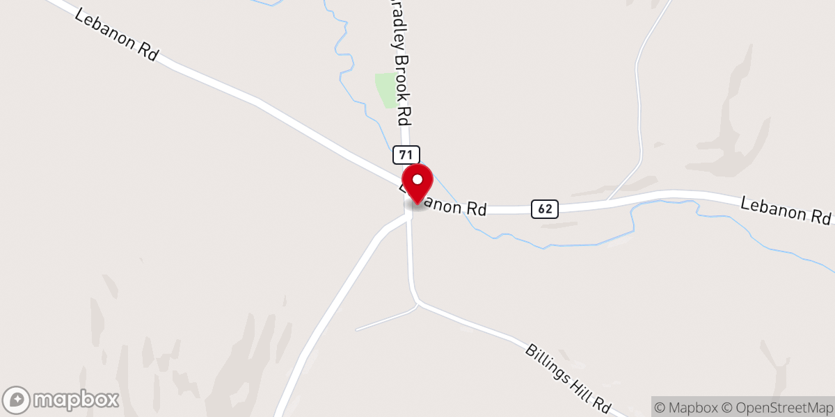 Map showing location of Lebanon Federated Church