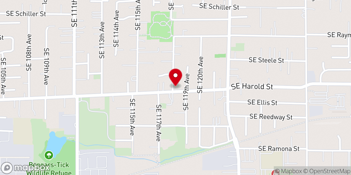Map showing location of True Vine Baptist Church