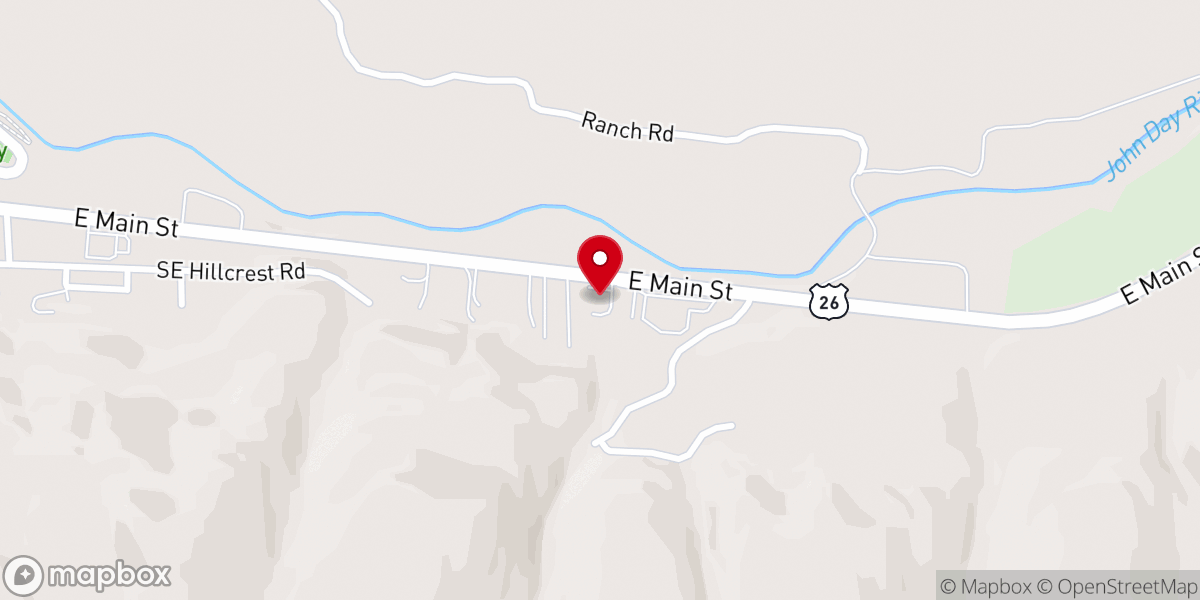 Map showing location of Assembly of God