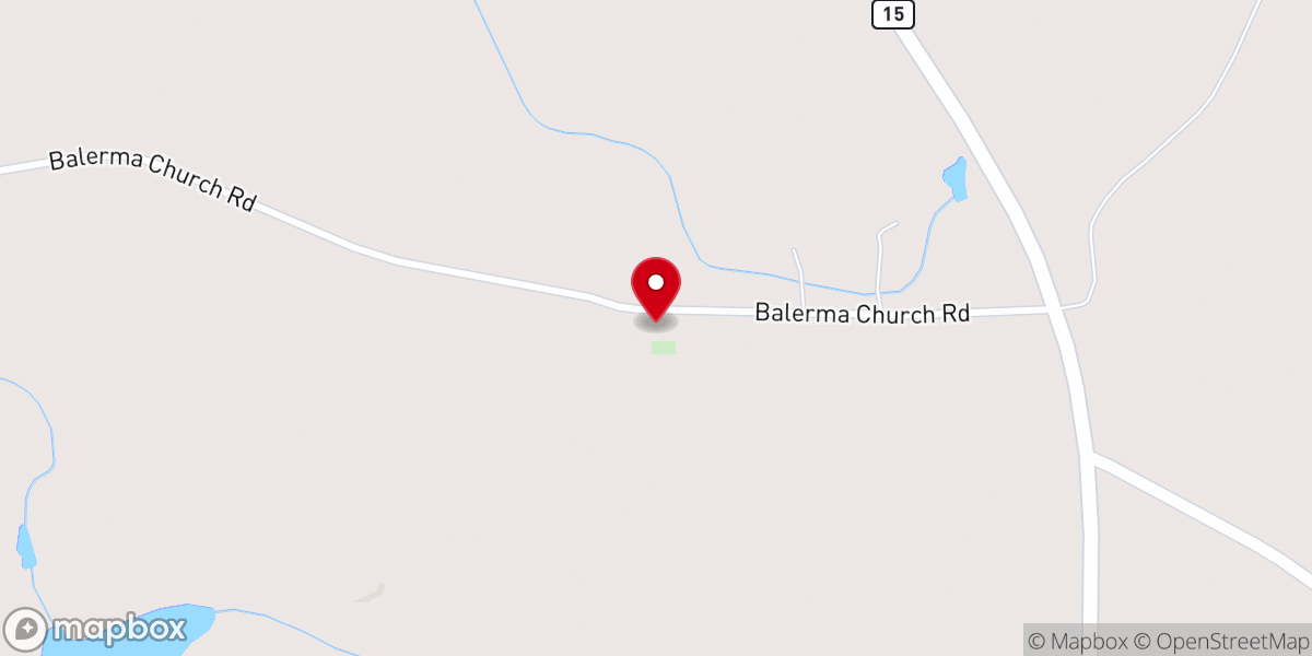 Map showing location of Archer Grove Church