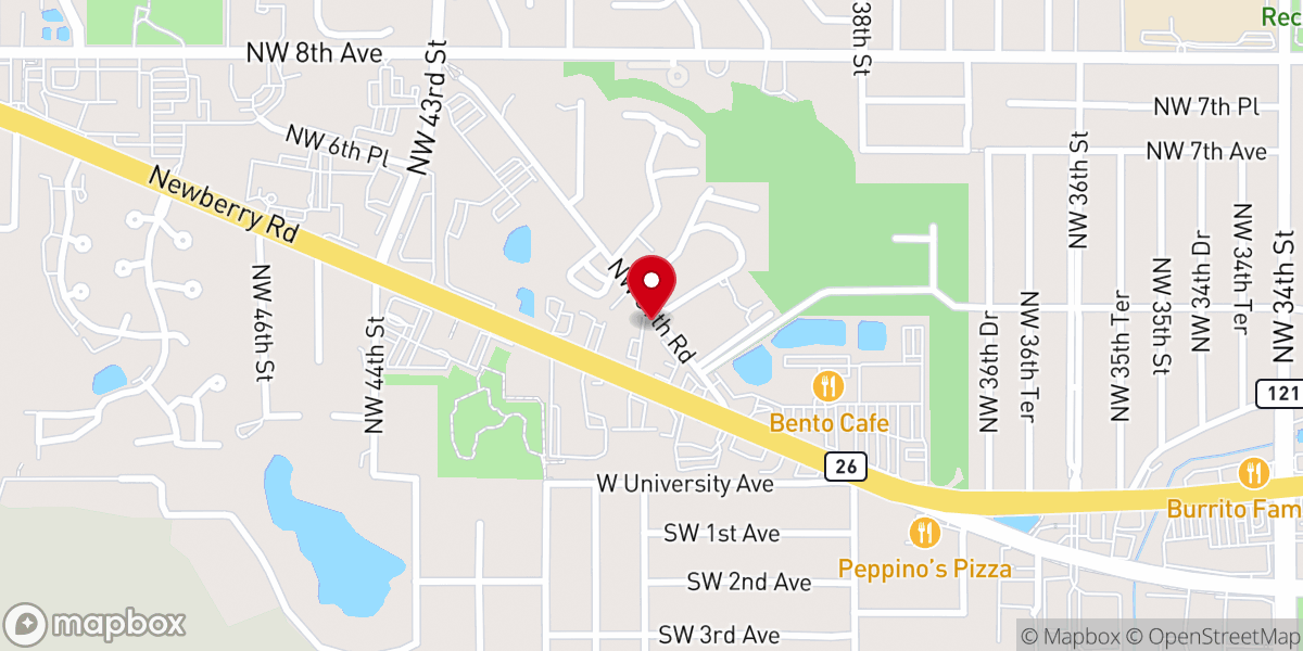 Map showing location of Faith Christian Church