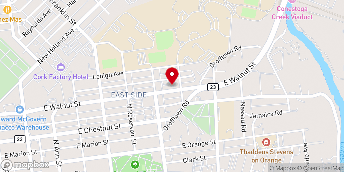 Map showing location of One City Church