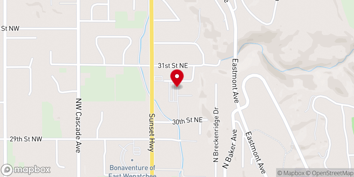 Map showing location of Columbia Grove Covenant Church