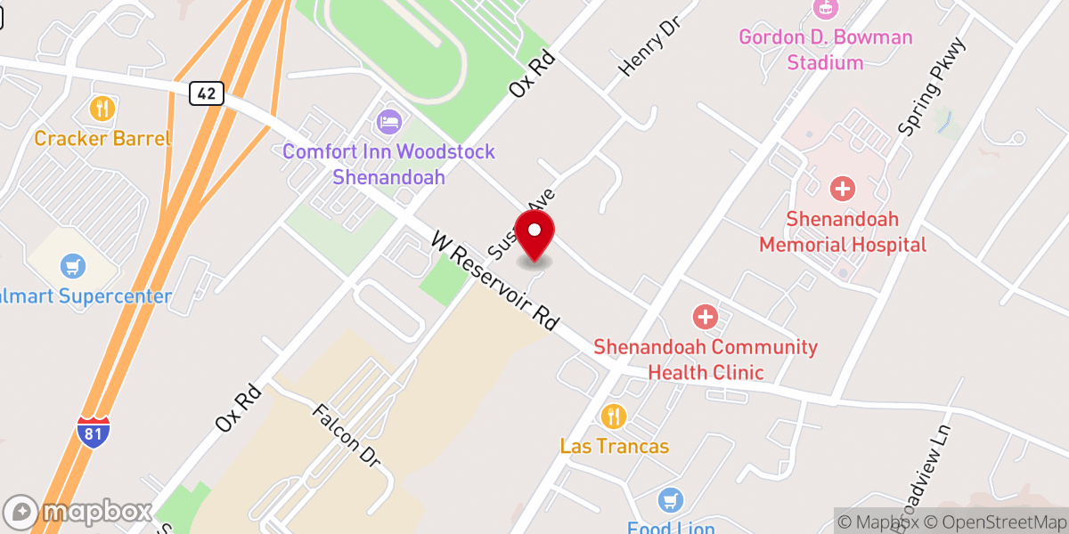 Map showing location of Redemption Hill Church of the Nazarene